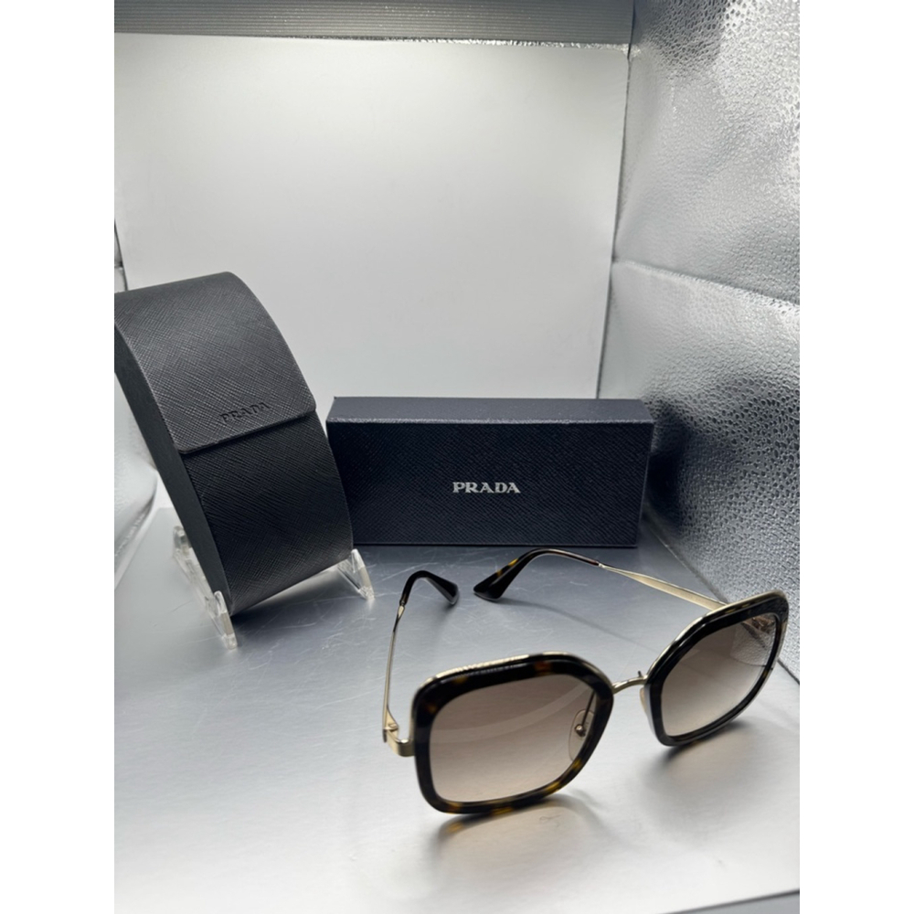 Women's Prada Sunglasses Brown & Gold One Size